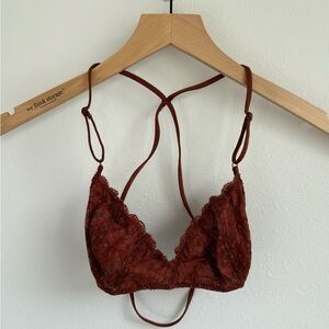 Free People Terracotta Lace Bralette